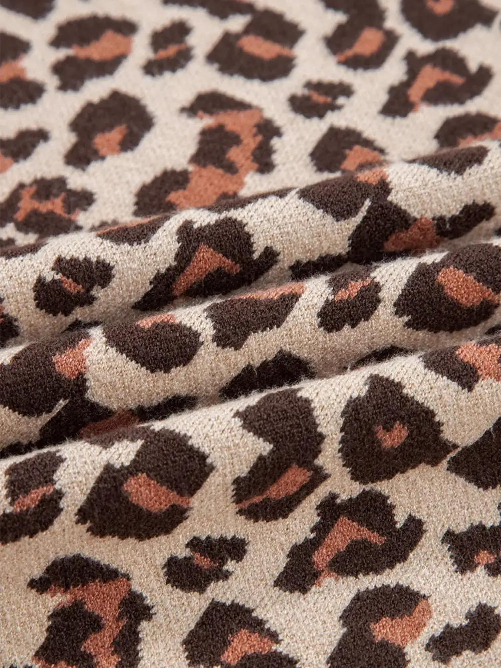 Animal Print High Neck Mini Dress