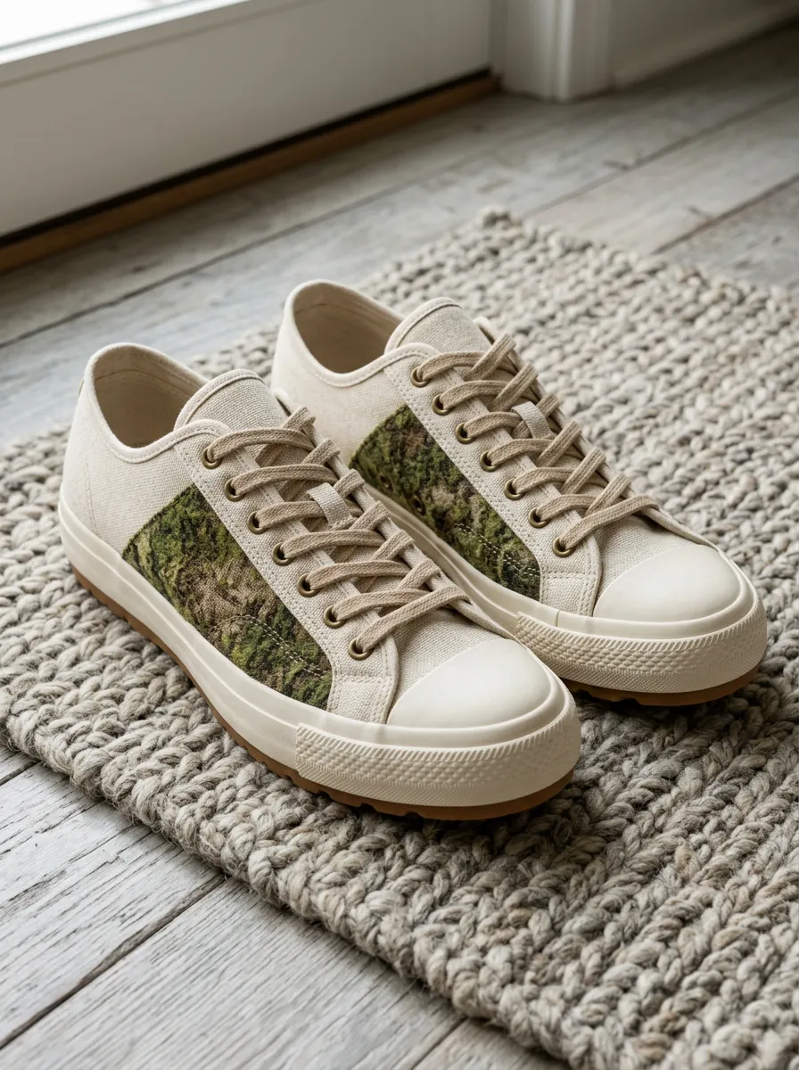 Men's Modern Outdoor Enthusiast Camouflage Patterned Canvas Shoes