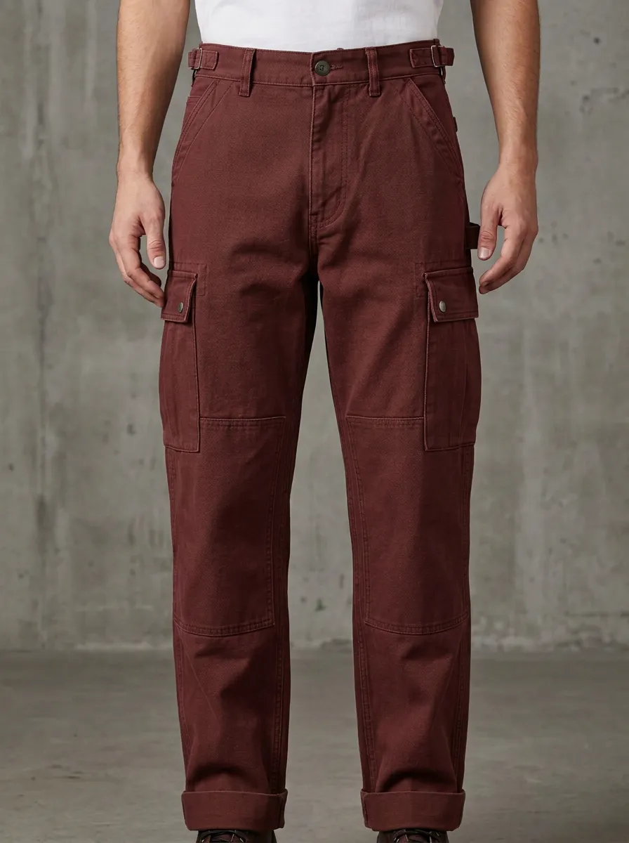 Men's Relaxed Canvas Military Workwear Pants