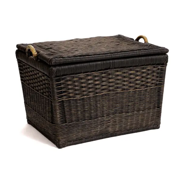 Lift Off Lid Wicker Storage Basket