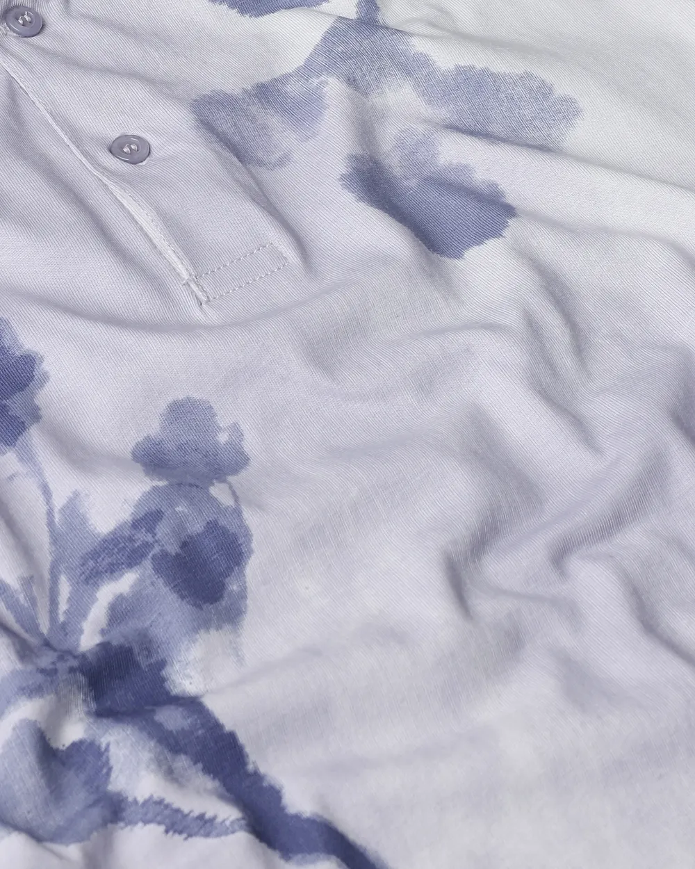 Soft Lilac Floral Print Polo Shirt