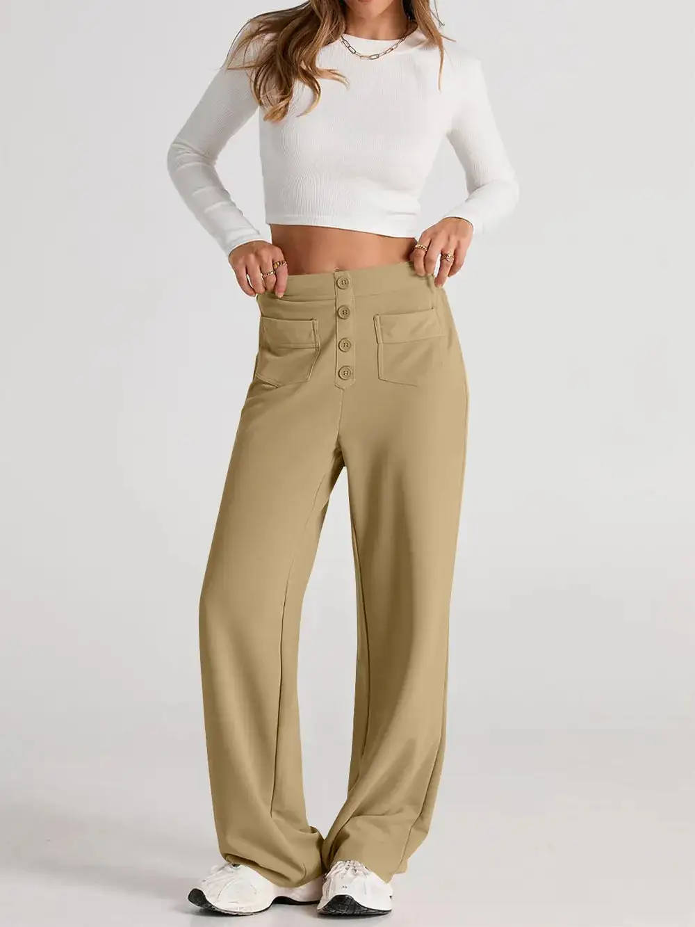 Wide Leg Comfort Fit Pants