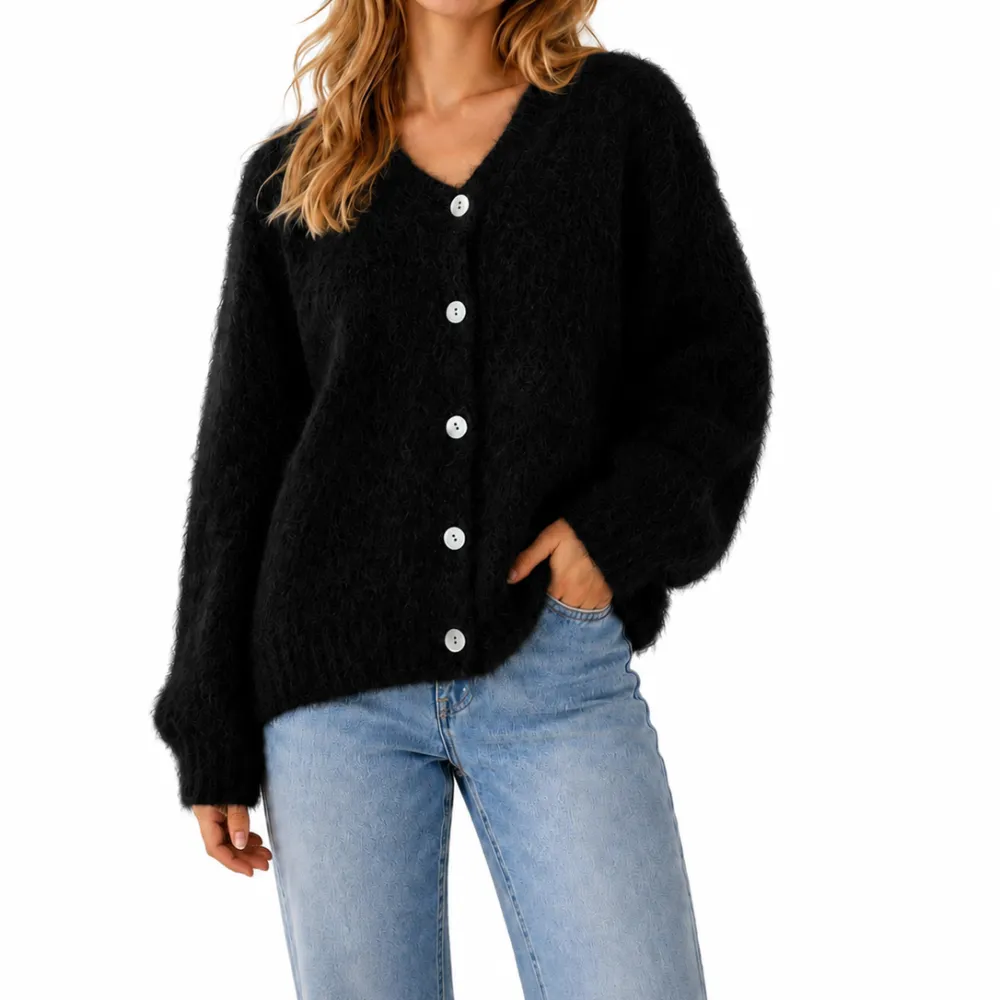 Refined Kid Mohair Mohair Longline Cardigan