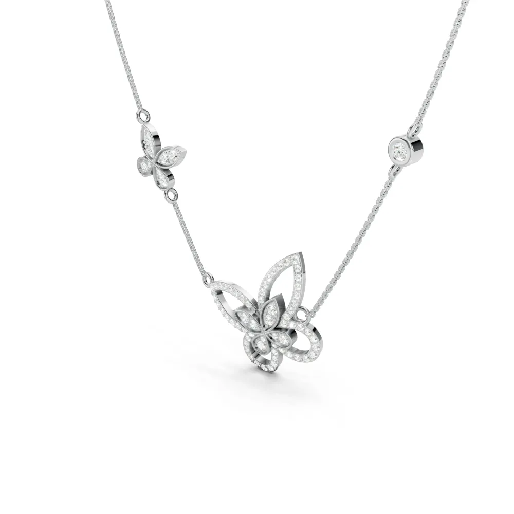 Two Butterflies Necklace