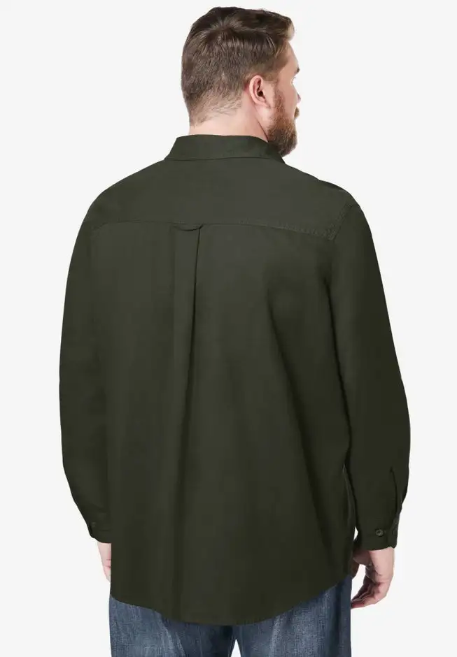 Long Sleeve Denim and Twill Shirt