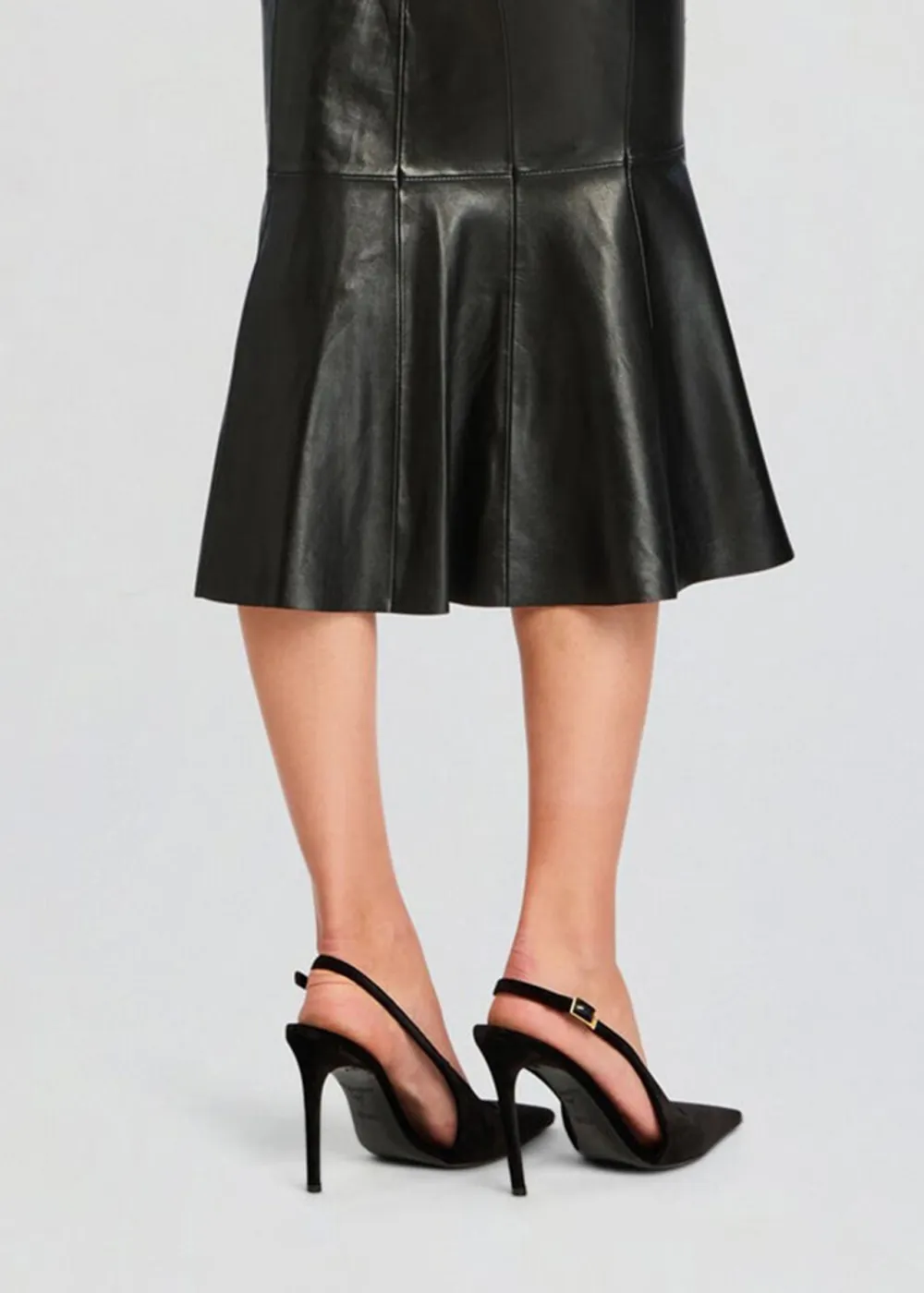 Black Leather Mermaid Skirt