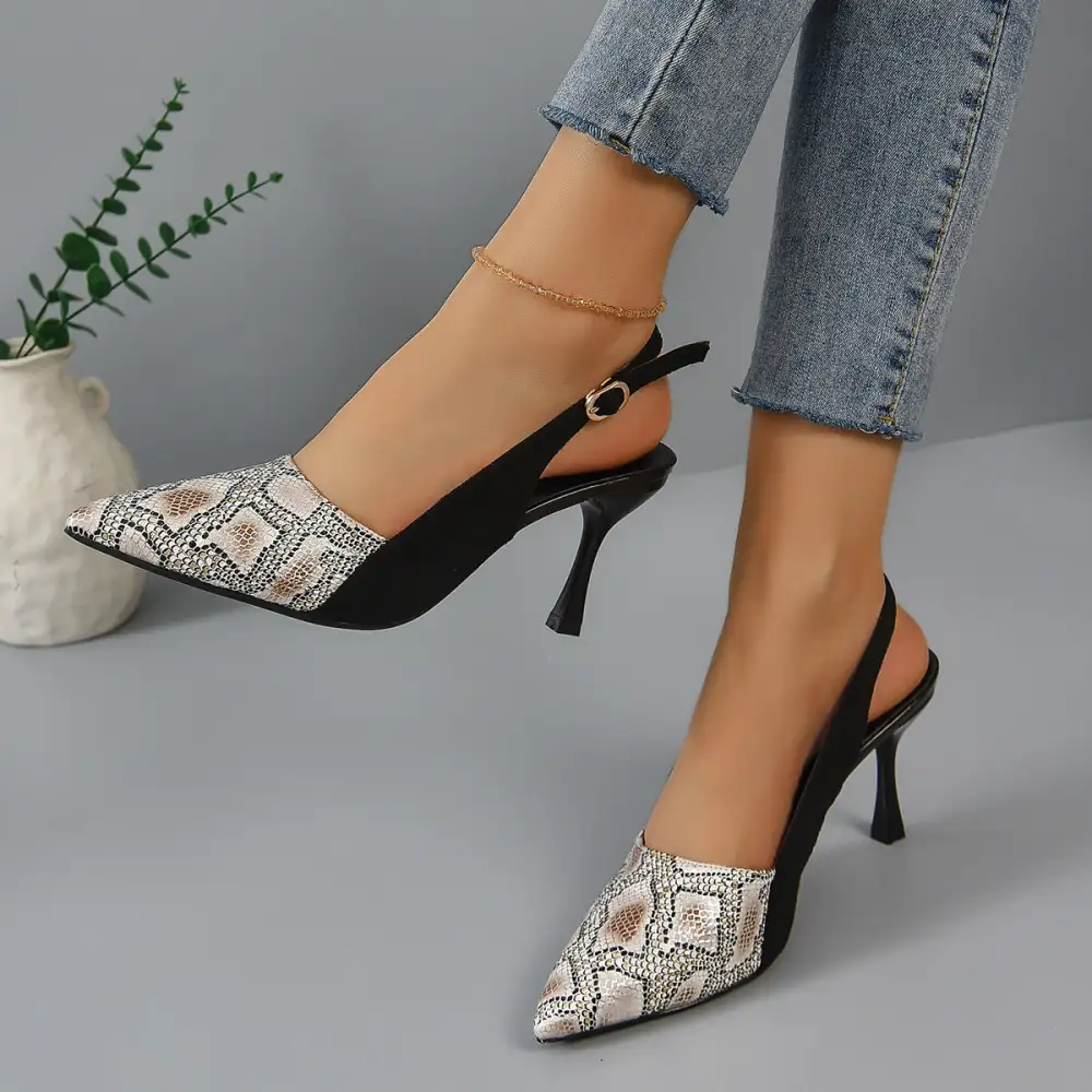 Pointed Toe Stiletto Sandals