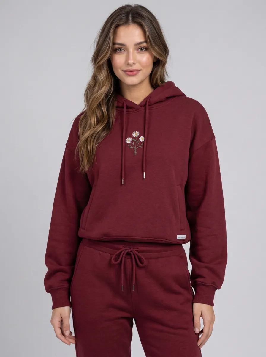 Women's Sage Green Relaxed Fit Solid Hoodie & Pants Set