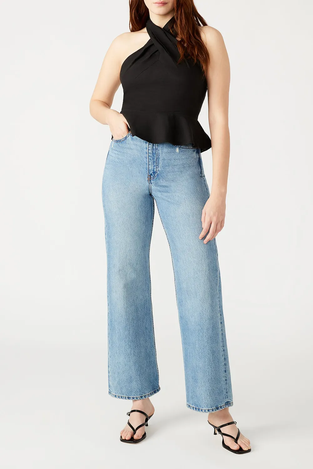 LINEN TOP BLACK