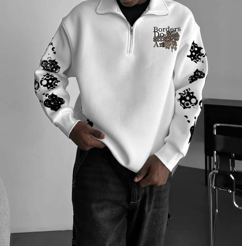 Weekend Relaxed Zip Front Sweatshirt
