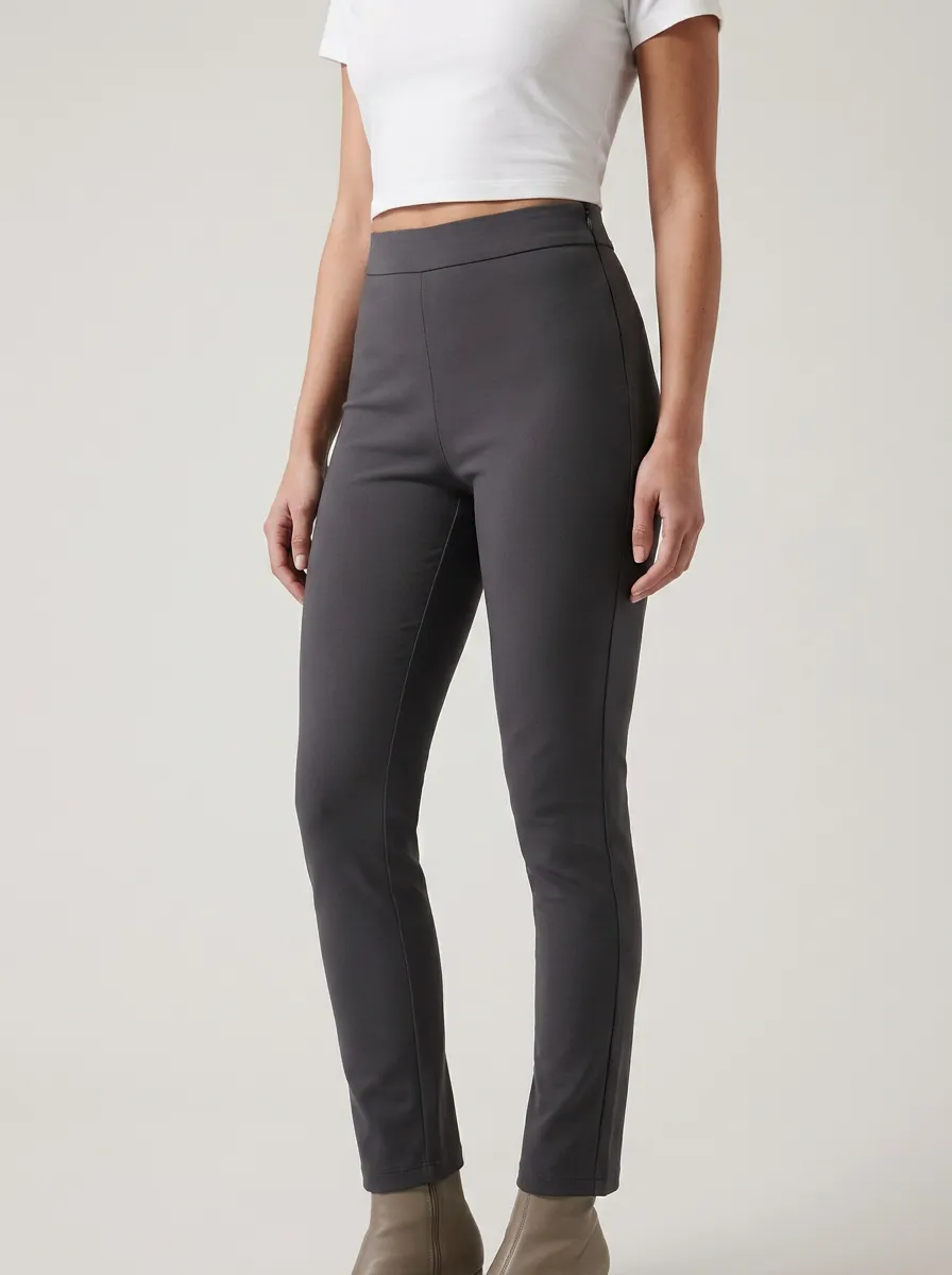 Wardrobe-Essential Mid-Rise Stretch Women's Stretch Mid-Rise Pants