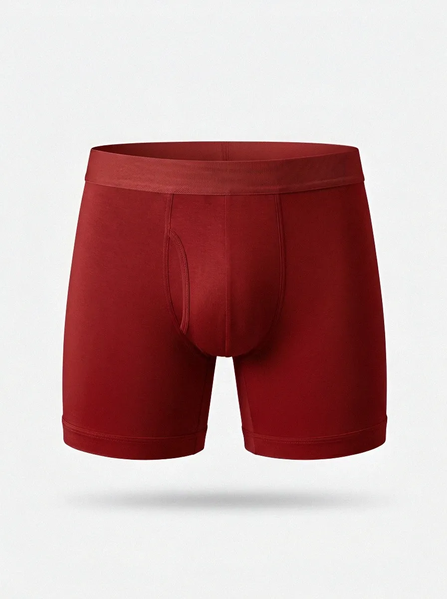 Men's Solid Olive Green Comfortable Boxer Briefs
