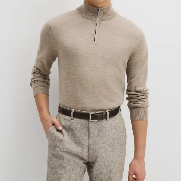 Men's Long Sleeve Half Zip Sweater