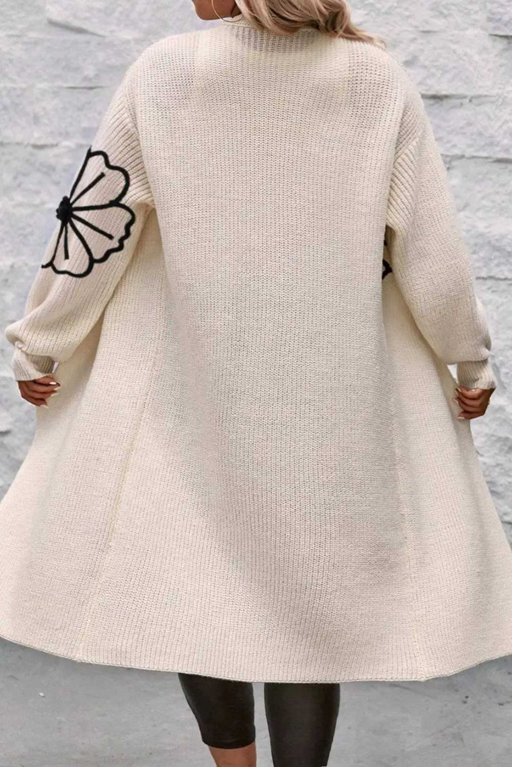 Soft Knit Open Front Drop Shoulder Longline Cardigan