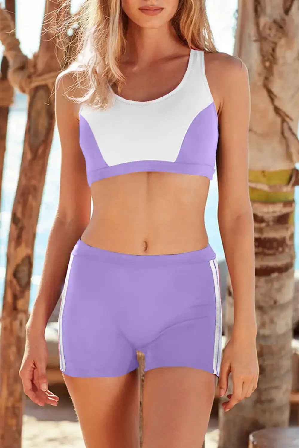 Swimwear Solid Colorblock Bodycom Party Bikinis