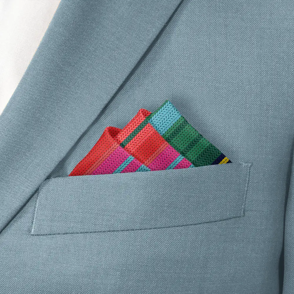 Modern Contemporary Novelty Striped Pocket Square