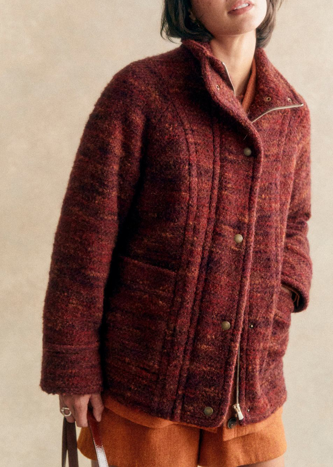 Heavy Wool Mid-Length Coat