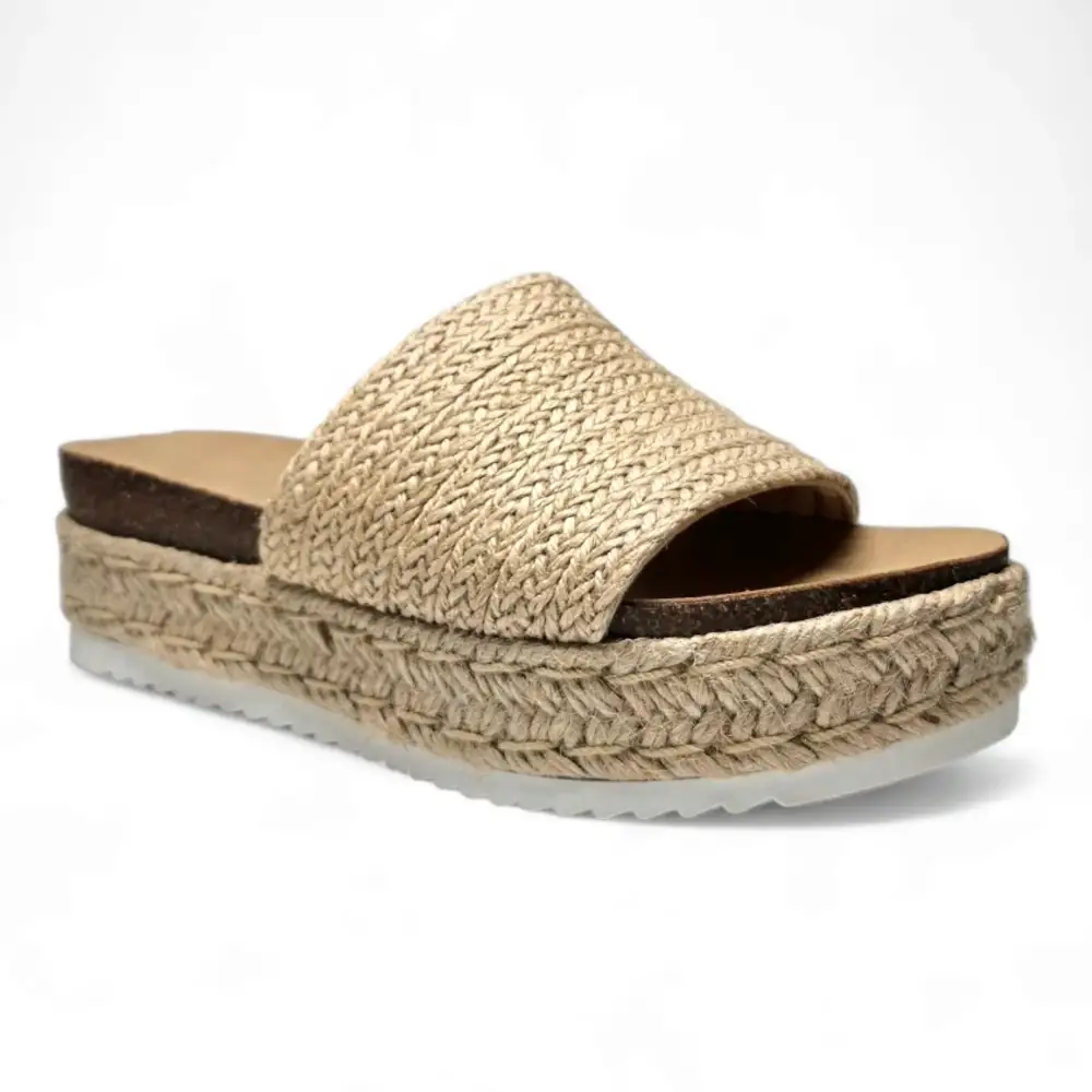 Raffia Process Platform Sandal