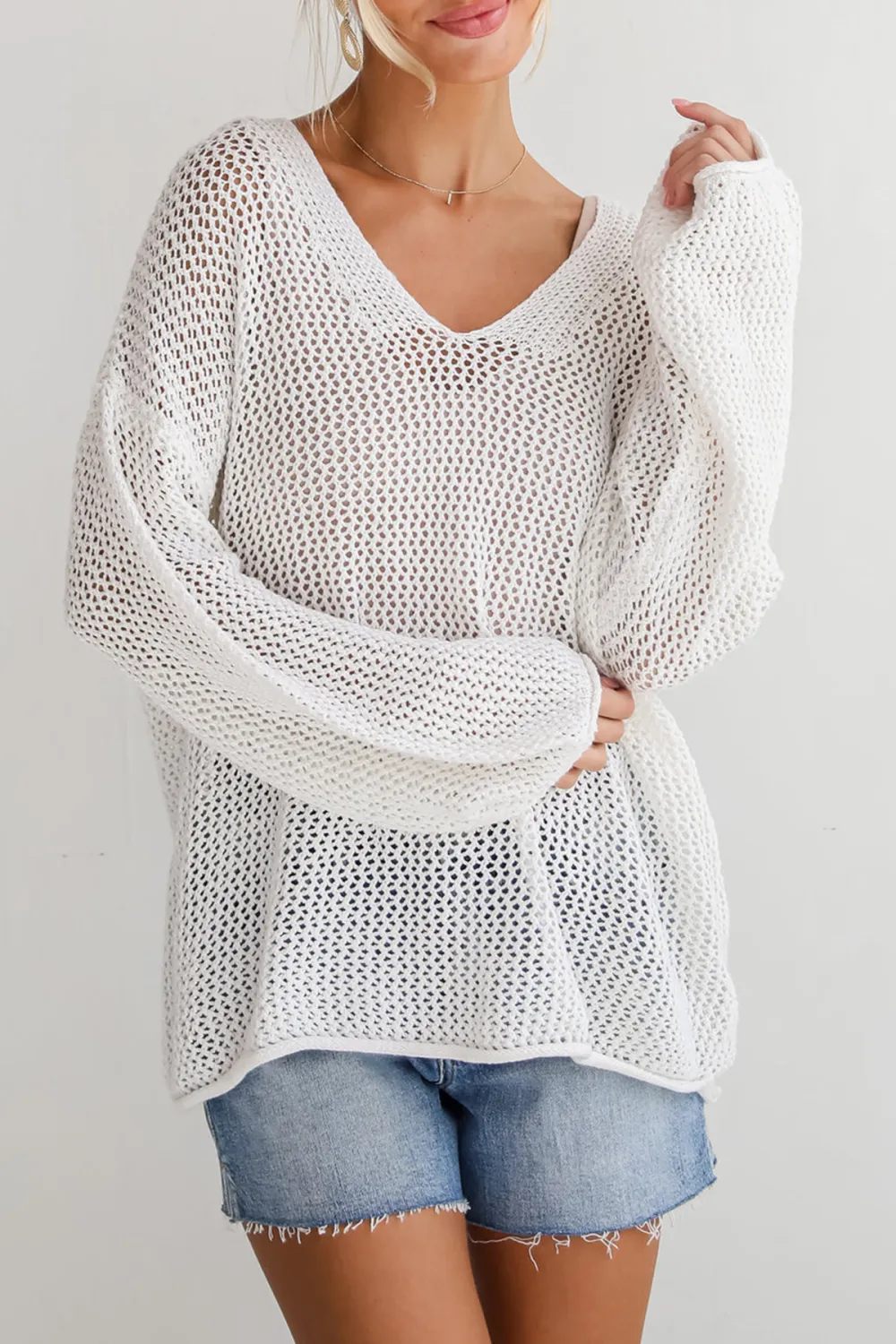 Open Knit Sweater
