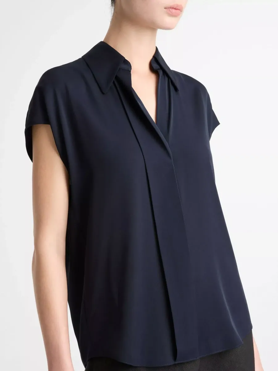 Plain Cap Sleeve Blouse