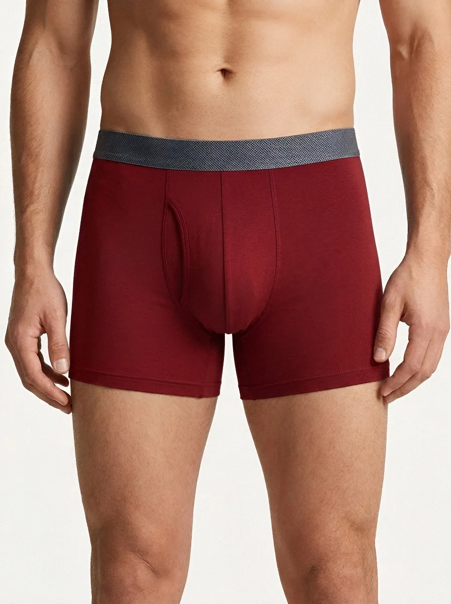 Comfort Boxer-Brief Elastic-Waistband Men's Three-Pack Boxer Briefs