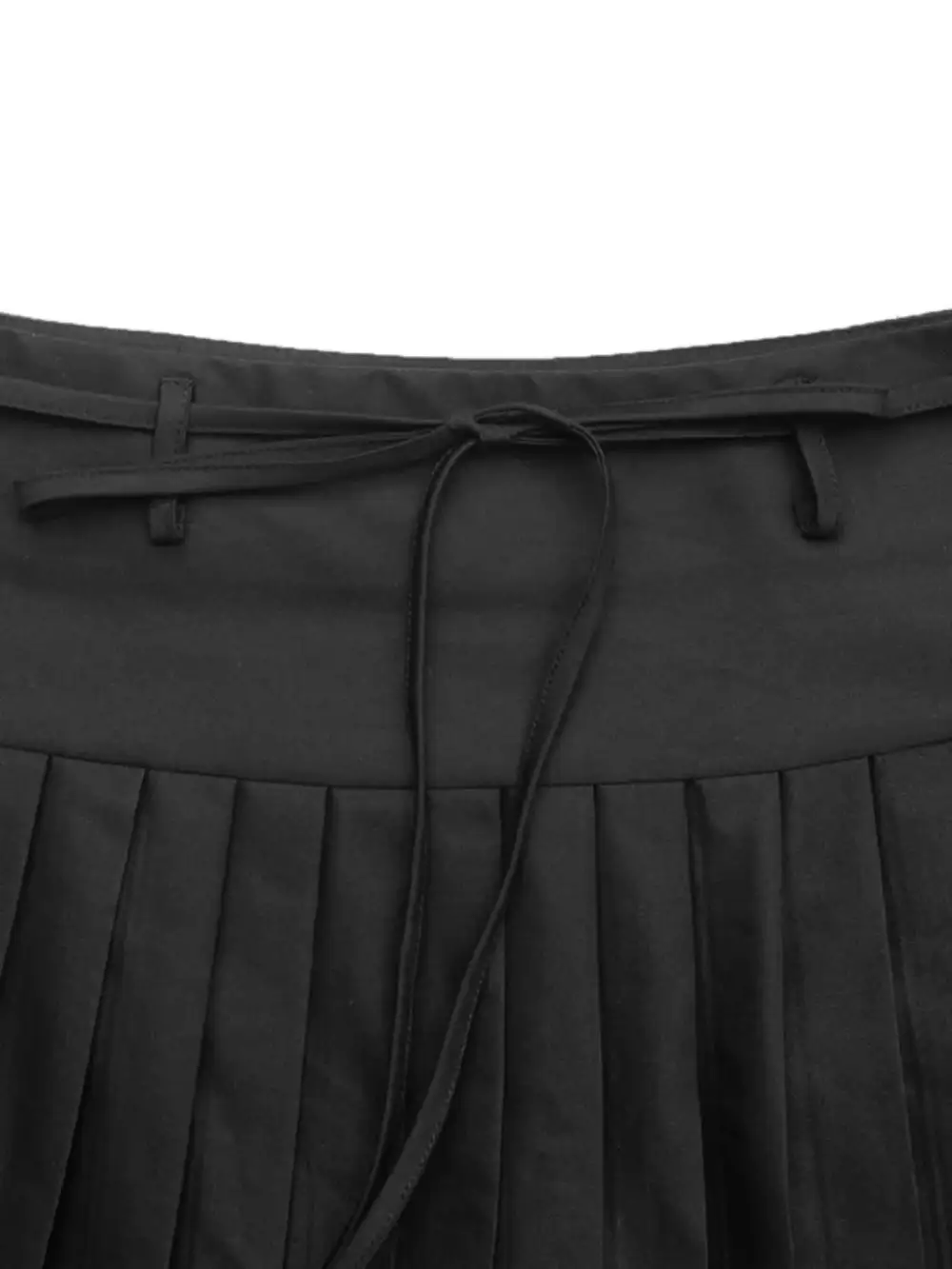 Pleated Tied Mini Skirt