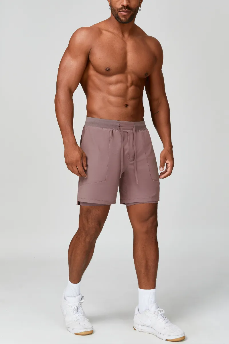 Quick Dry Dual Layer Lightweight Athletic Shorts