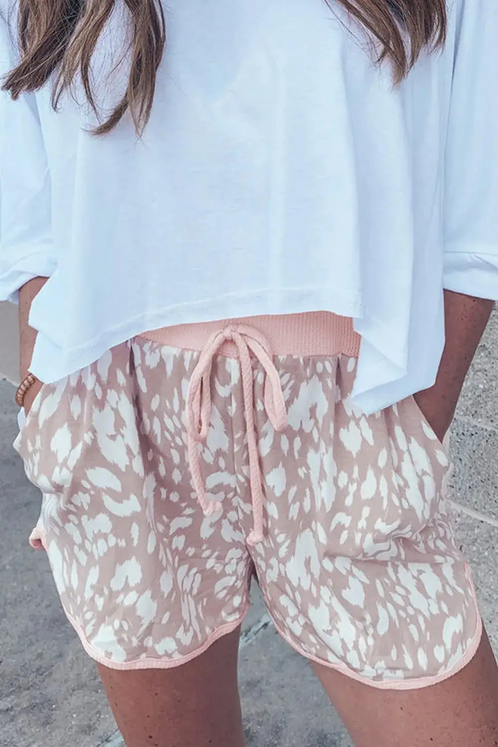 Lounge Drawstring Waist Shorts
