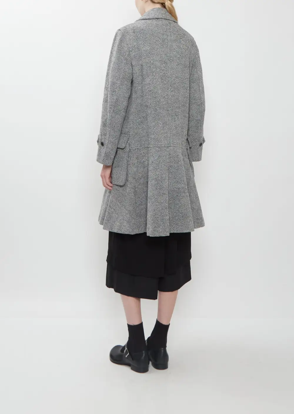 Women's Notch Lapel Double Breasted Tweed Coat