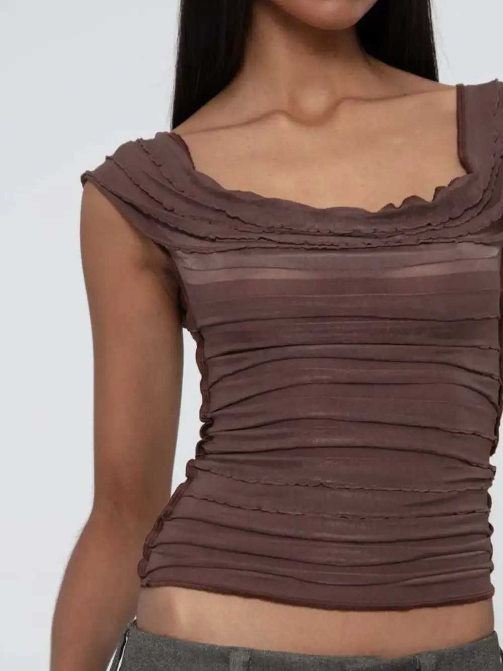 Ruched Solid Tank