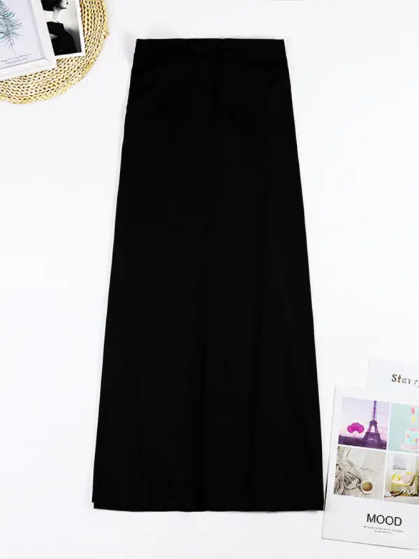 Blocked Pattern Wrap Skirt Swim Dress