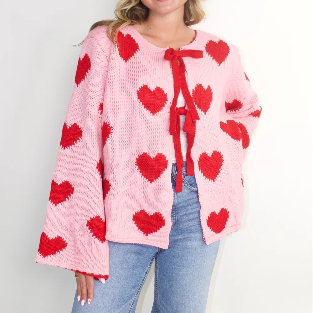 Open Front Tie Front Cardigan