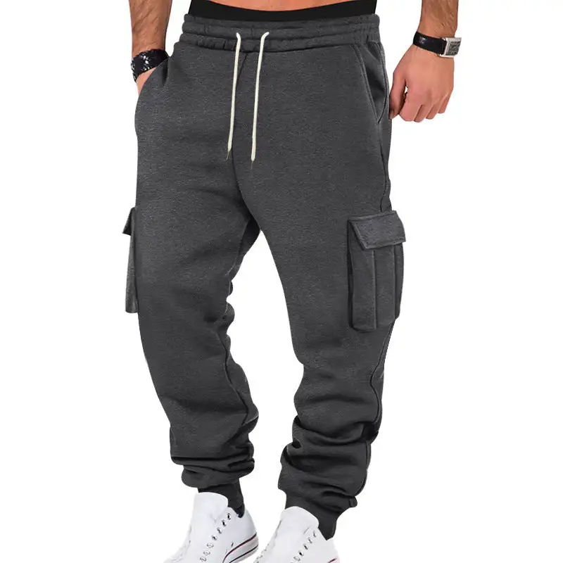Men's Casual Cargo Waistband Pockets Cargo Pants Utility Fit