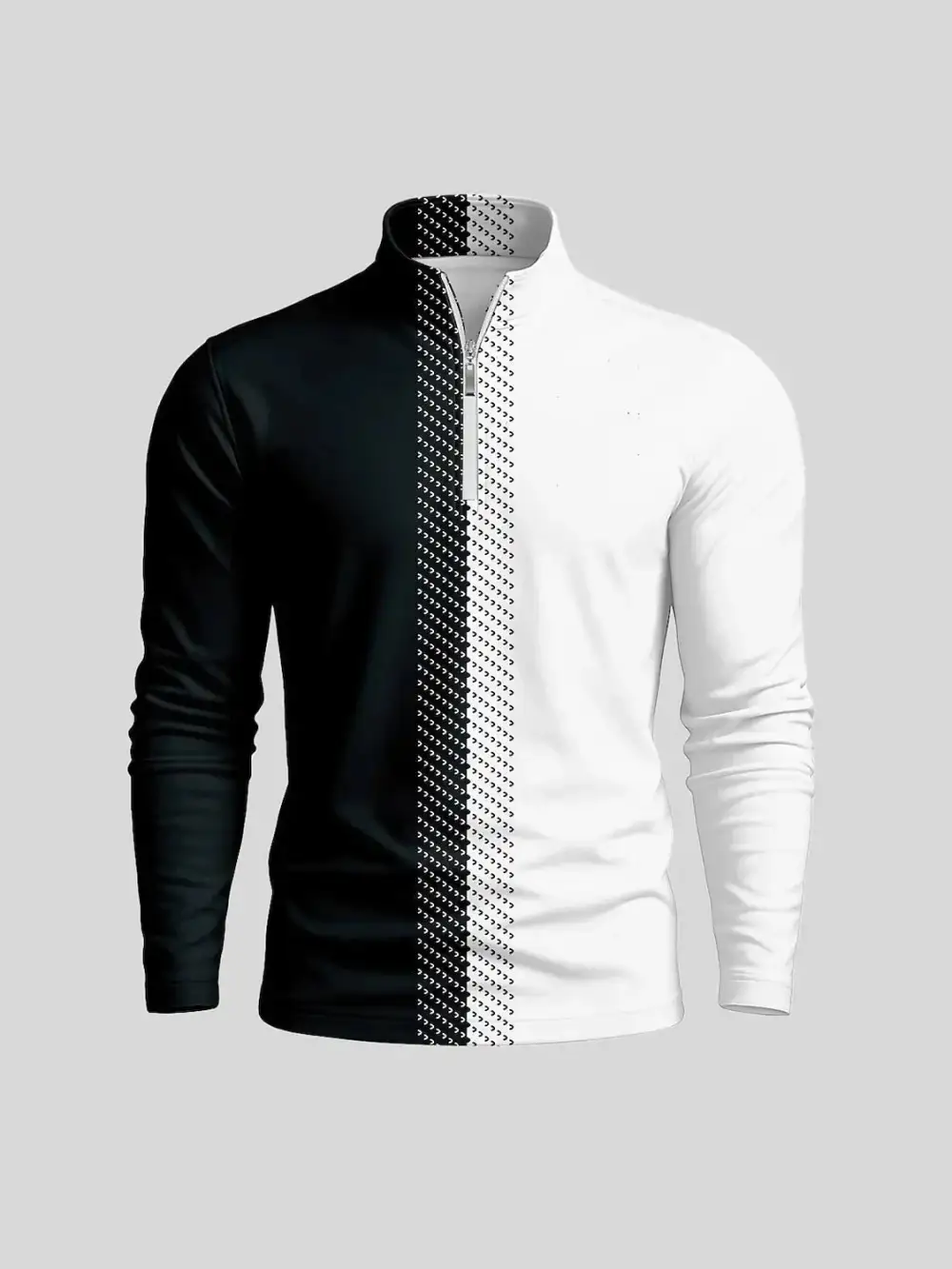 Casual Midweight Long Sleeve Pullover Golf Shirt