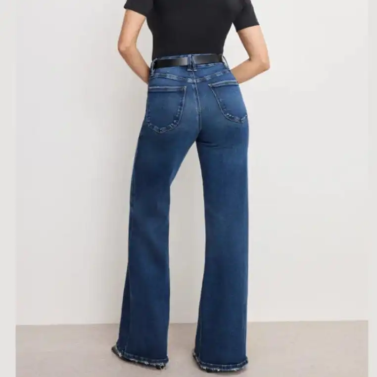 Wide-Leg High-Rise Palazzo Women's Jeans