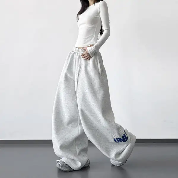 Women's Drawstring Printed Sweatpants