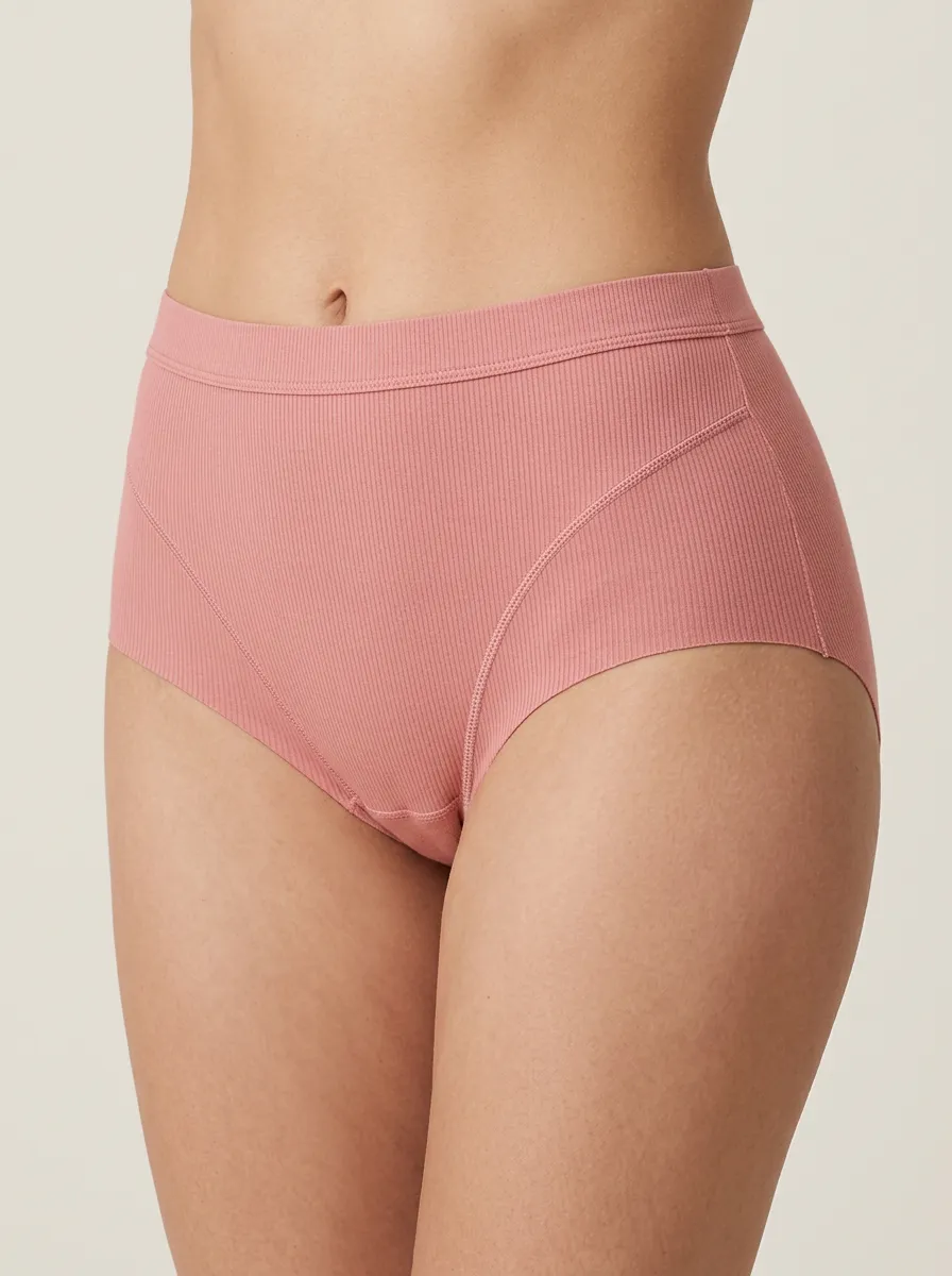 Women's Refined High-Waisted Ribbed Panties