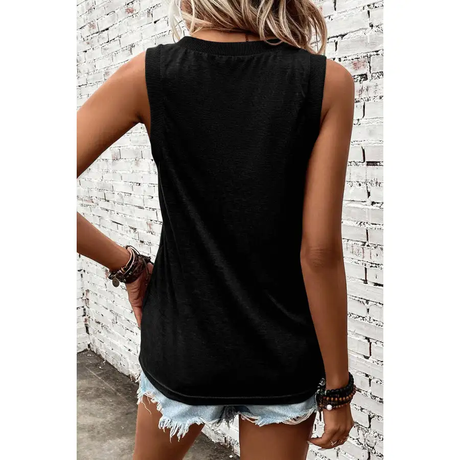 Minimal V Neck Wide Strap Tank
