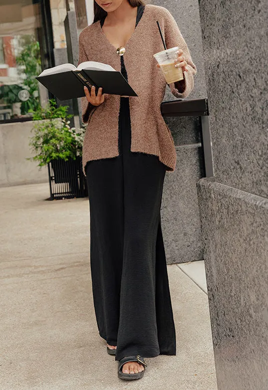 High Waist Relaxed Smocked Pants