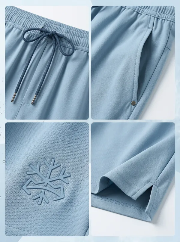 Summer Ice-Silk Stretch Drawstring Shorts
