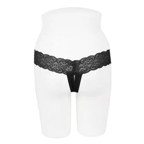 Lace Band Open-Design Thong