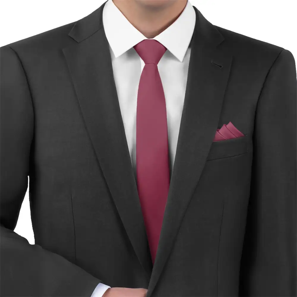 Artful Solid Motif Necktie