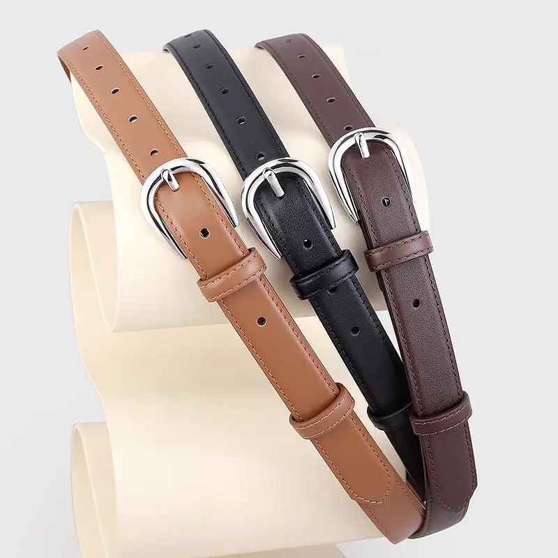 Everyday Buckle Skinny Leather Belt