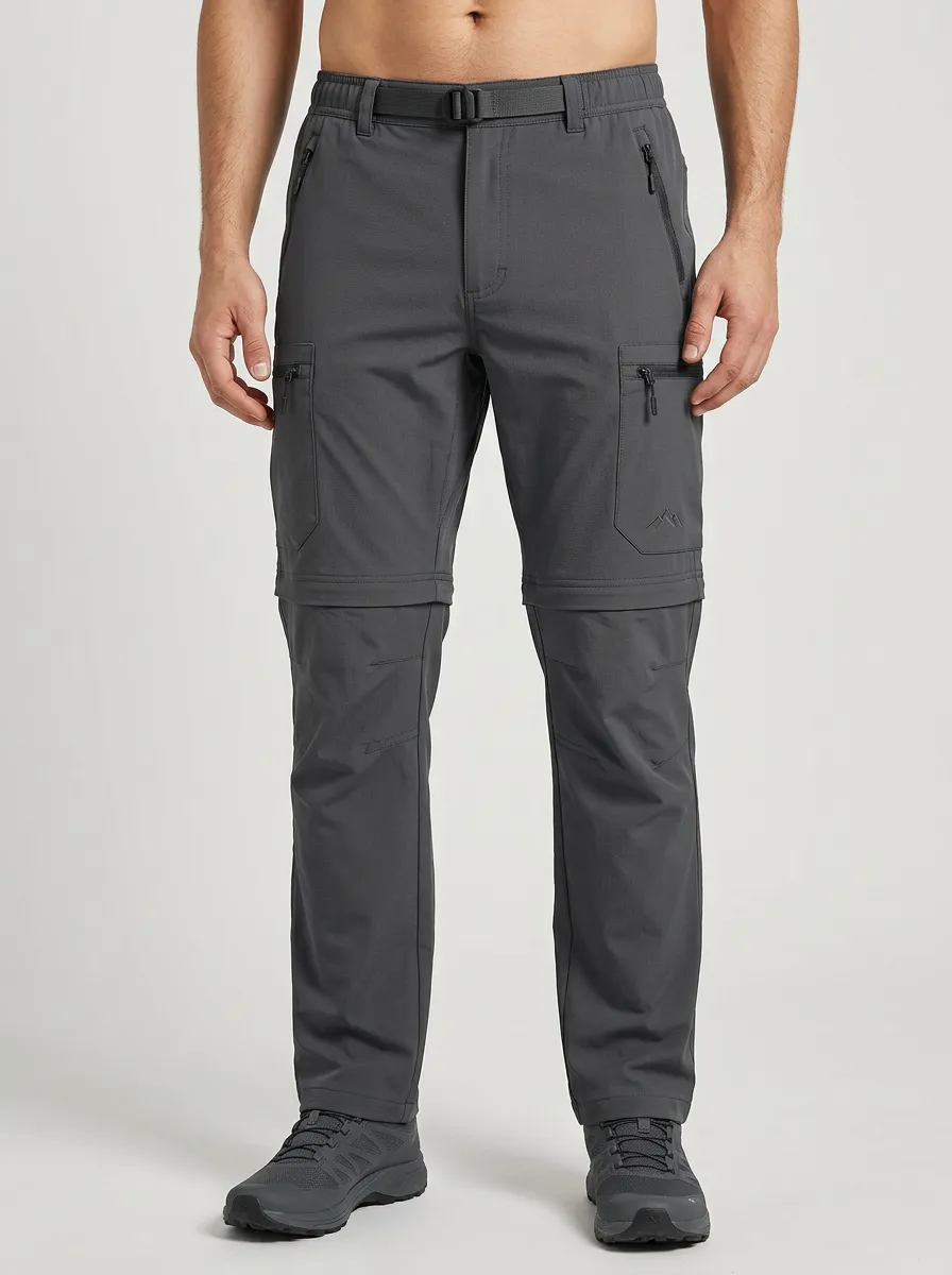 Men's Canyon Adventure Mountain Graphic Waterproof Zip-Off Tactical Cargo Pants