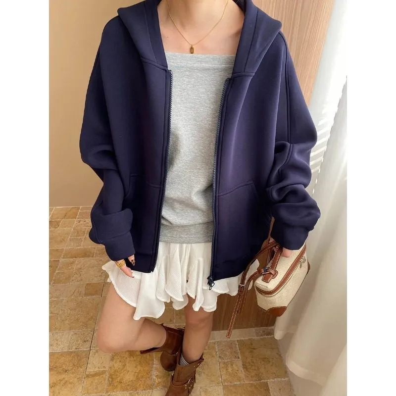 Cozy Hooded Zip Up Sweatshirt
