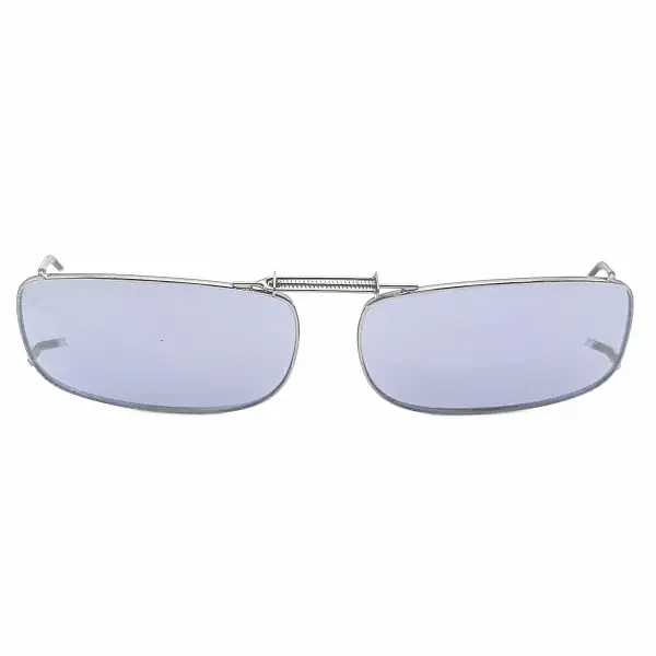 Amber Lens 54mm Rectangular Polarized Clip-On Sunglasses