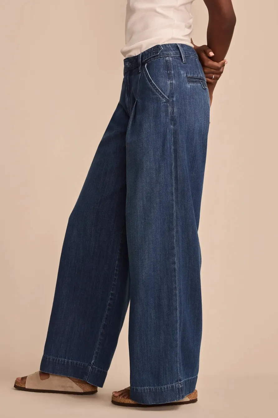 Casual Style Wash Loose Palazzo Trouser