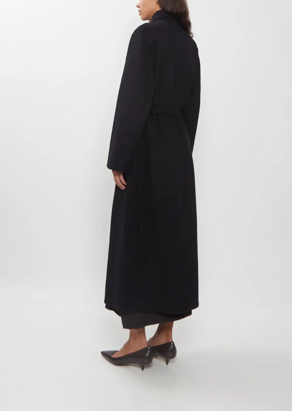 Women's Double Face Notch Lapel Double Breasted Coat