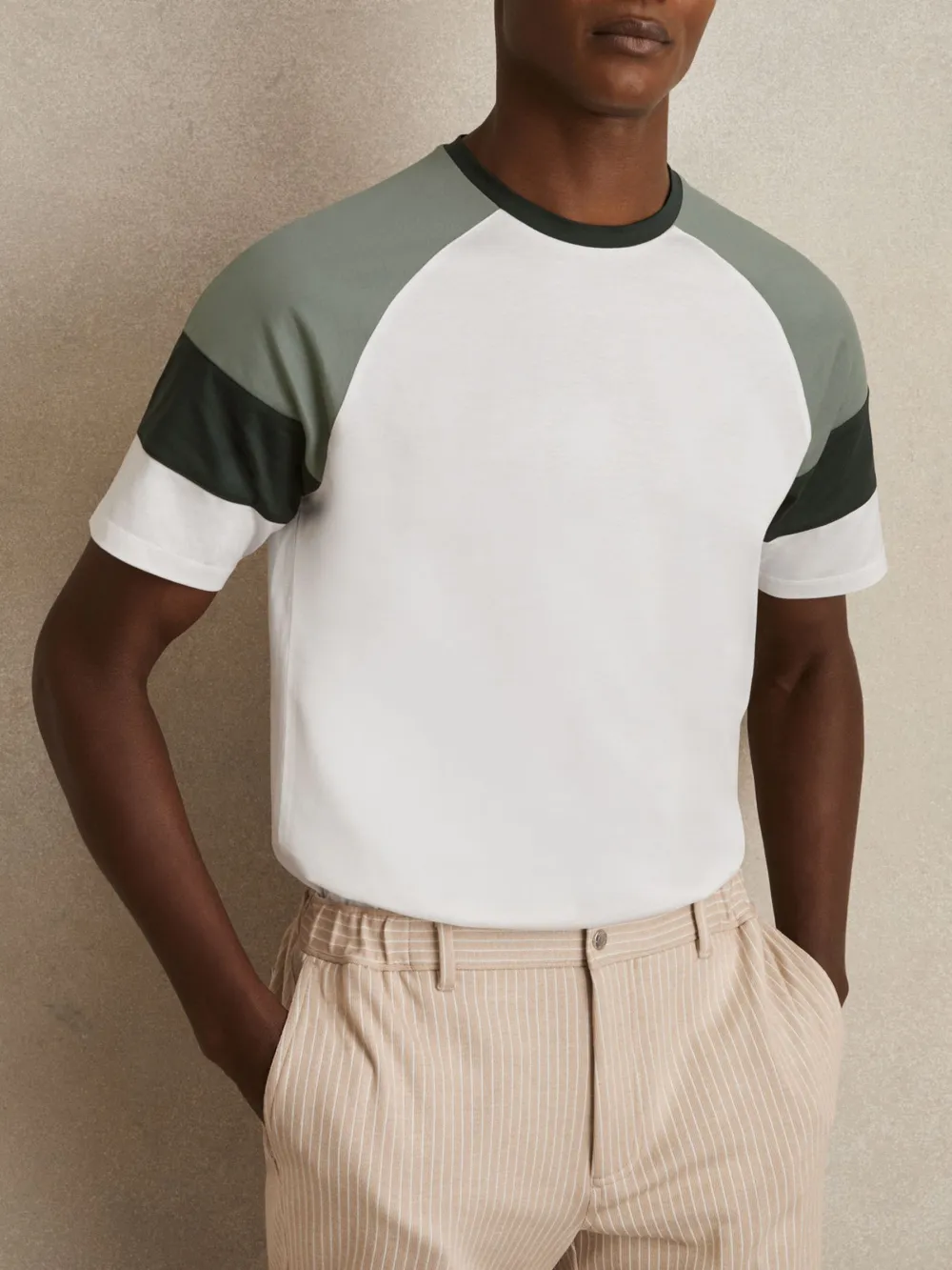 Men's Round Neck Mercerized Cotton Short Sleeves