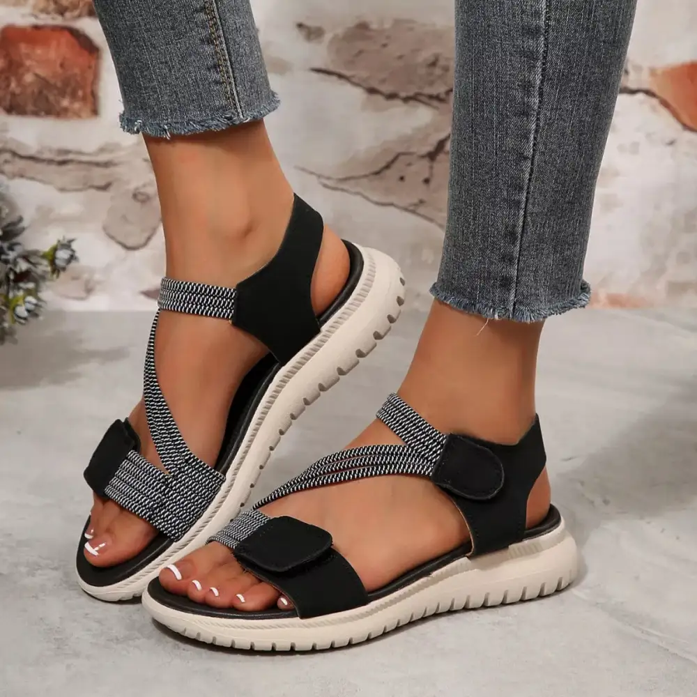 Lounge Open Toe Wedge Sandals